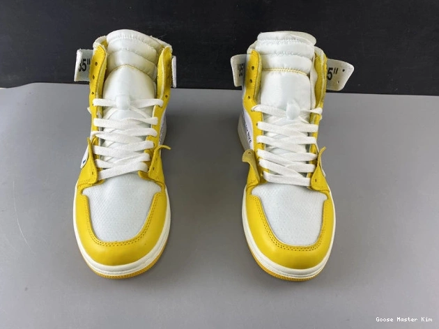 Powder Air NRG AQ0818-149 White Dark 1 Off-White Jordan x Yellow-Cone 0817